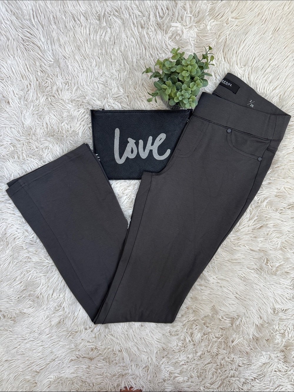 Liverpool Jeans Company Kimberly Pull On Bootcut Pants 💗 Charcoal